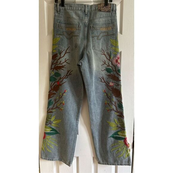 Very Rare Sakura Embroidered Jeans Size Small - Picture 2 of 14